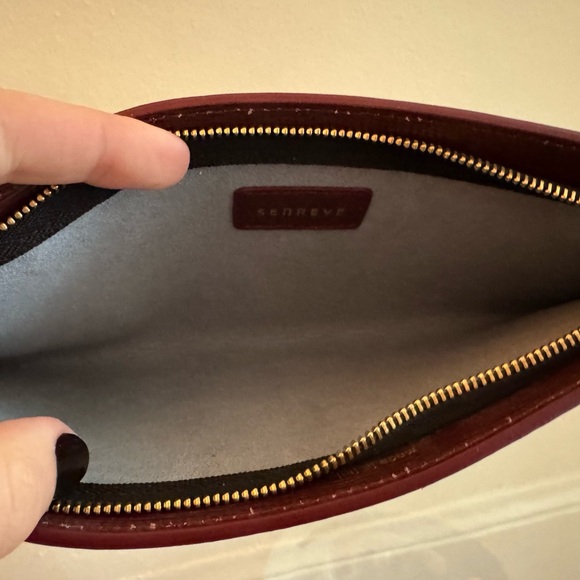 Senreve braceletlet pouch clutch maroon burgundy - Picture 4 of 8